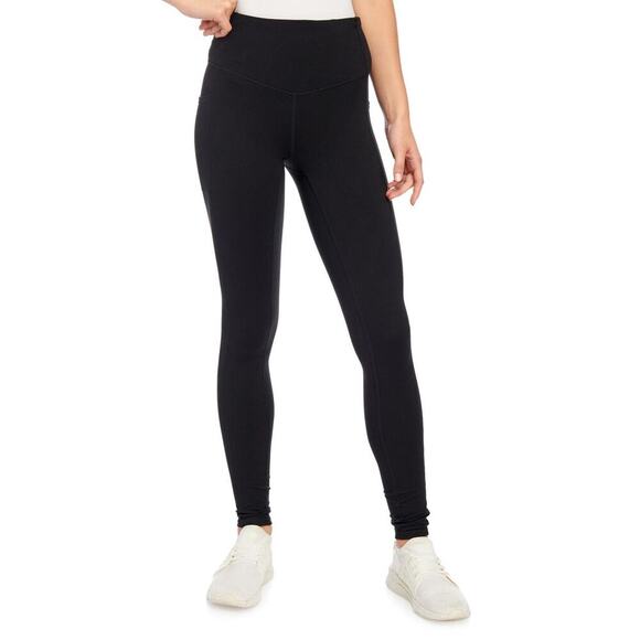 NWT Gaiam Women's Black Solid High Rise Performance Leggings Size Large - Picture 1 of 7